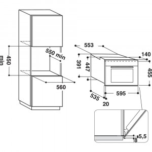 Whirlpool W11I MW161 beépíthető mikrohullámú sütő