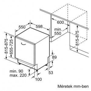 Bosch SMV6ZCX00E Beépíthető mosogatógép