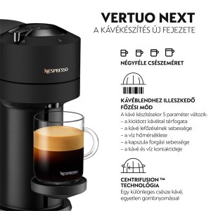 DeLonghi Nespresso ENV 120.BM Vertuo Next matt fekete kapszulás kávéfőző