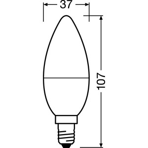 Osram Star+ RGBW/matt búra/5,5W/470lm/2700K/E14 távirányítható LED gyertya izzó 