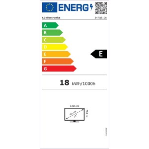 LG 23,6" 24TQ510S PZ HD ready LED Smart fekete TV-monitor