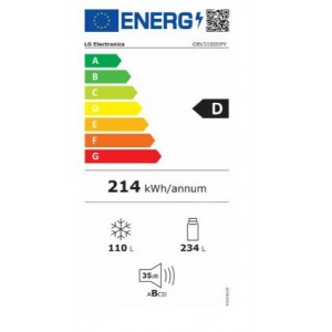 LG GBV3100DPY Alulfagyasztós hűtőszekrény