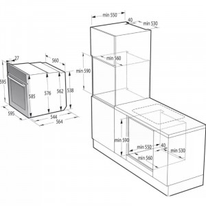 Gorenje BPSA6747DGWI Beépíthető Sütő 12 funkcióval