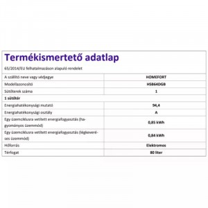 HOMEFORT HSB64DGB Beépíthető Sütő 9 funkcióval