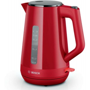 BOSCH TWK1M124 MyMoment Vízforraló, 2400 W, piros, 1,7 l