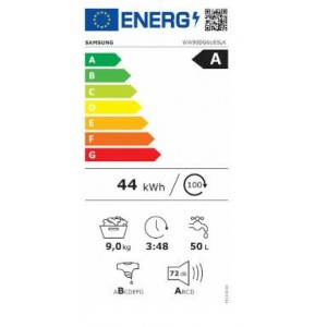 SAMSUNG WW90DG6U85LKU4 Elöltöltős mosógép