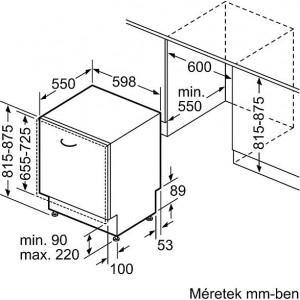 BOSCH SMV25EX02E Beépíthető mosogatógép