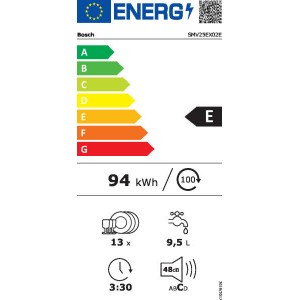 BOSCH SMV25EX02E Beépíthető mosogatógép