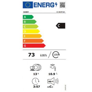 CANDY CI 3C6F1A1 Beépíthető mosogatógép