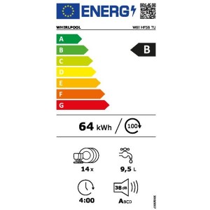 Whirlpool W8I HF58TU Beépíthető tejesen integrált mosogatógép