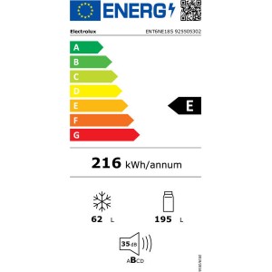 ELECTROLUX ENT6NE18S Beépíthető hűtőszekrény, NoFrost, 177 cm