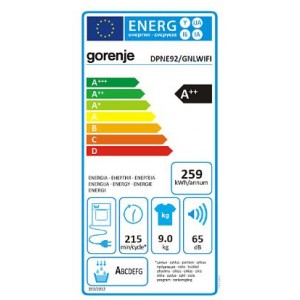 GORENJE DPNE92/GNLWIFI Hőszivattyús szárítógép