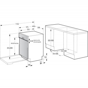 Gorenje GI673A91X Beépíthető mosogatógép