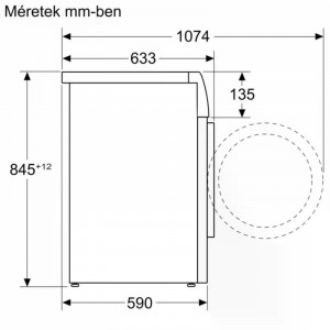 Bosch WGH24400BY Elöltöltős mosógép A,9 kg,Normál mélység,1400 ford/perc,72 dB,Inverter motor nélkül,Gőzfunkcióval