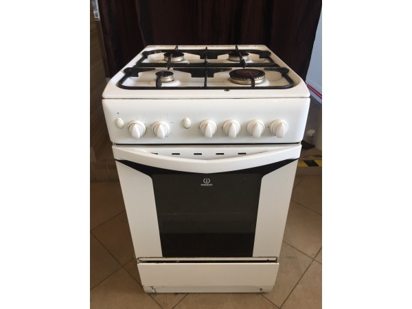 Használt Indesit K3G21S(W)/R gáztűzhely [H2607] 