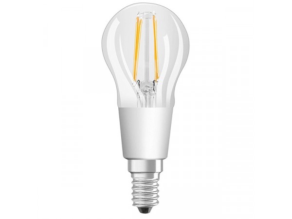 Osram Star+ GLOWdim átlátszó üveg búra/4,5W/470lm/2700K/E14 szabályozható LED kisgömb izzó 