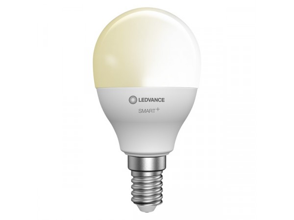 Ledvance Smart+ Bluetooth vezérlésű 5W 2700K E14, kisgömb alakú LED fényforrás 