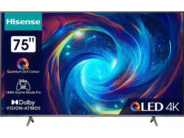 HISENSE 75E7KQ 4K UHD Smart televízió, sötétszürke, 189 cm