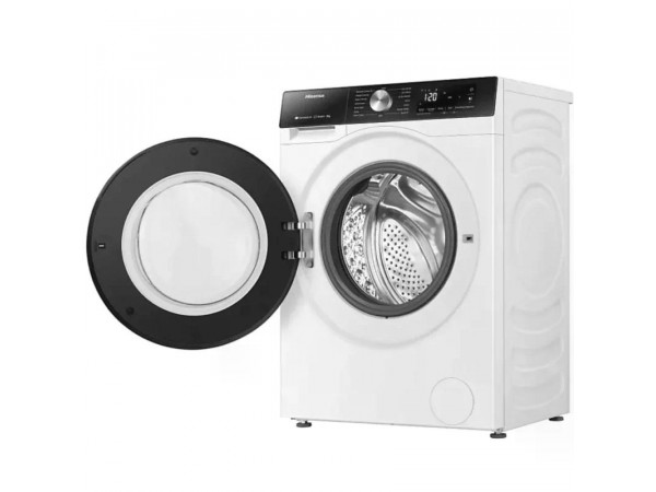 Hisense WF3S8043BW3 Elöltöltős mosógép A Energiaosztály, 8 kg, Normál mélység, 1400 fordulat/perc, Centrifugálási zajszint: 72 dB, Inverter motorral, Gőzfunkcióval